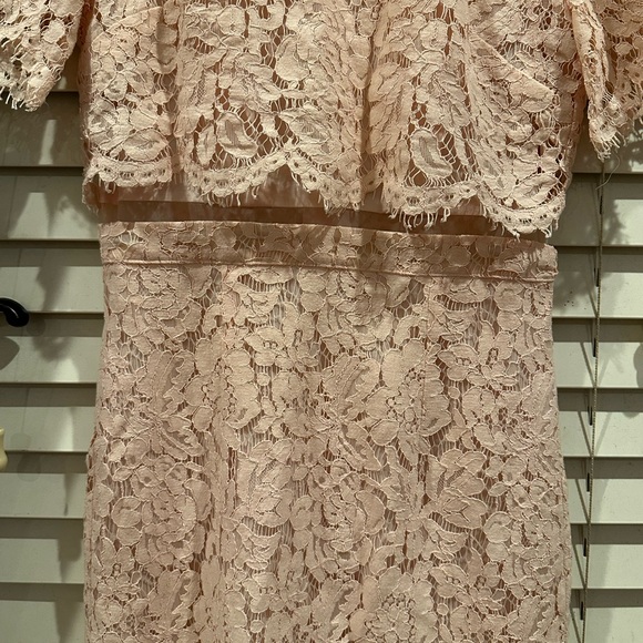 ASOS dress. Lace. Mid section shows. Light pink. - Picture 4 of 7